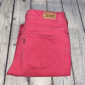 Levi’s 512 perfectly slimming, skinny pink jeans, size 10 M